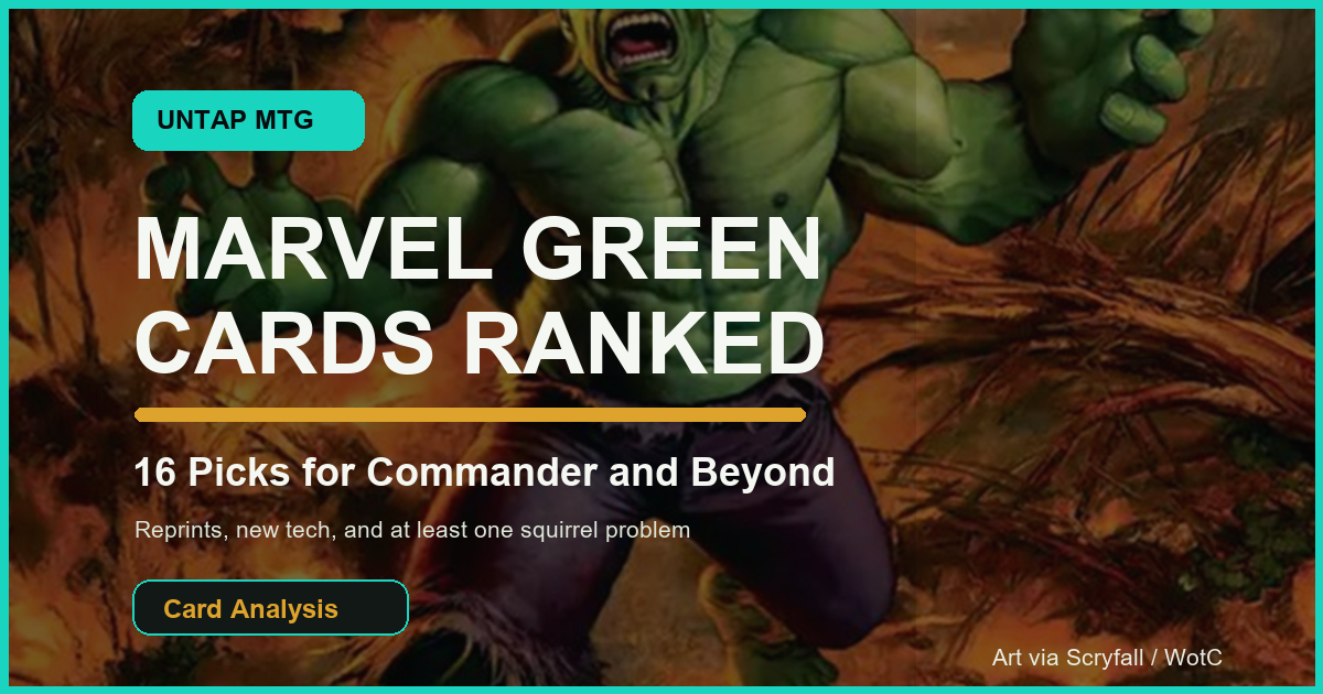 The 16 Best Green Cards in Marvel Super Heroes Ranked